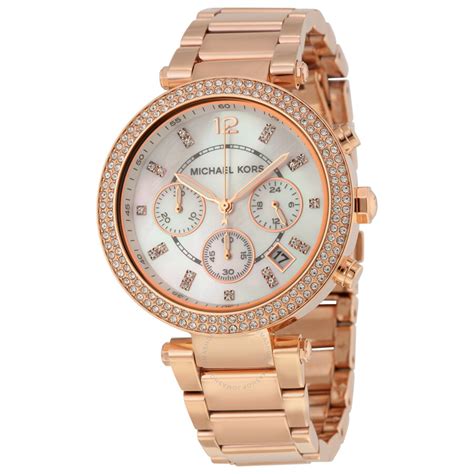 michael kors white face rose gold watch|rose gold mk watch cheap.